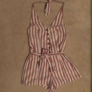 American Eagle Halter Short Jumpsuit